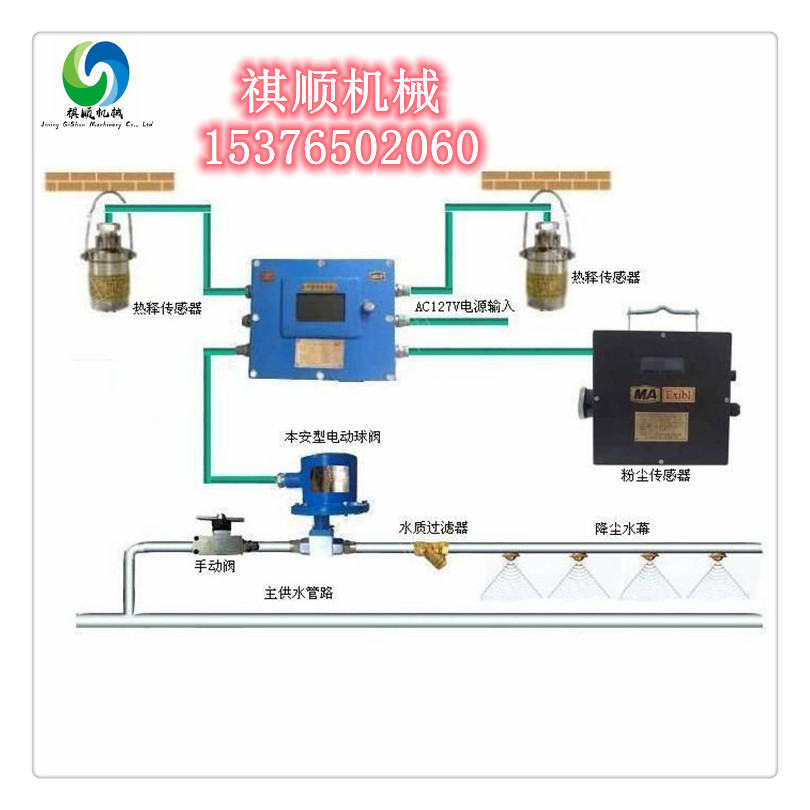 ZP127皮带机用自动洒水装置转载触控洒水喷雾降尘