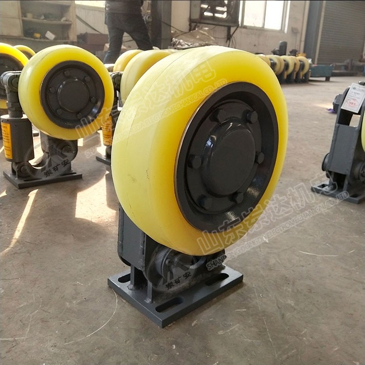 LS50双轮滚轮罐耳 罐笼提升轮聚氨酯材质体积小，安装轻便