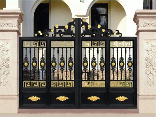 成都青白江区家装庭院铝艺大门铝艺阳台护栏