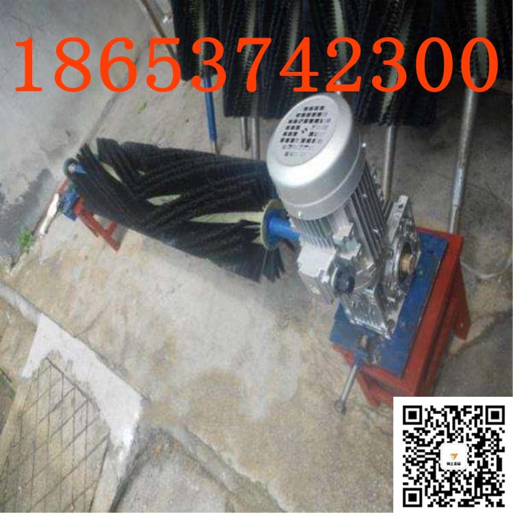 热电厂输送带使用电动清扫器清扫物料残渣 电动滚刷清扫器