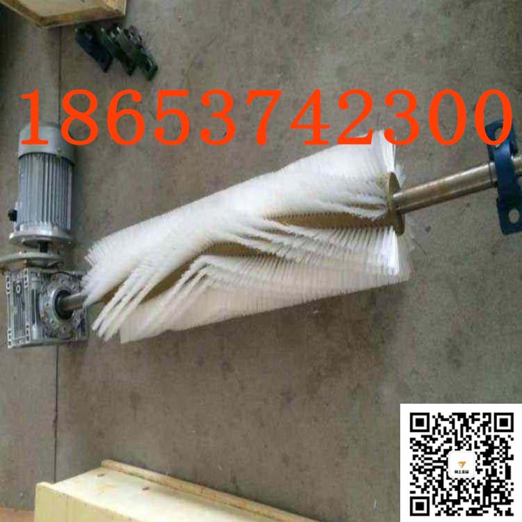 尼龙毛刷电动清扫器 水泥厂输送带清扫物料清扫器