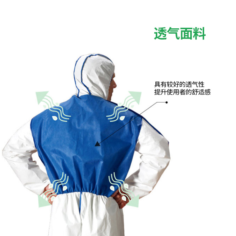 雷克兰透气型防护服AMNC428E海关检查防护服