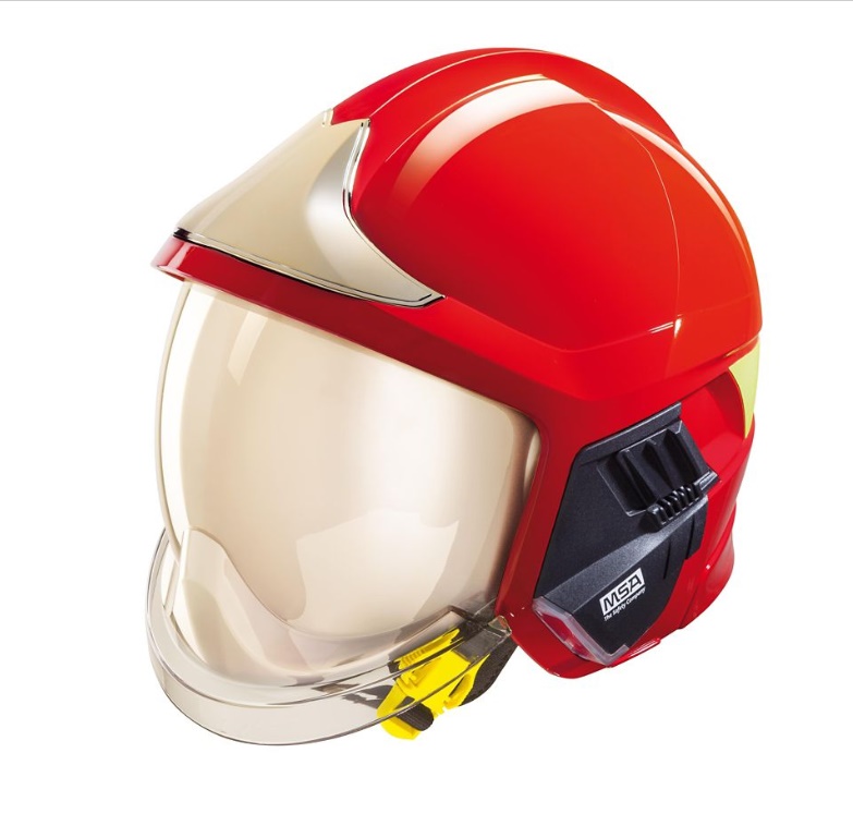 MSA梅思安消防救援头部防护F1XF消防头盔佩戴方法