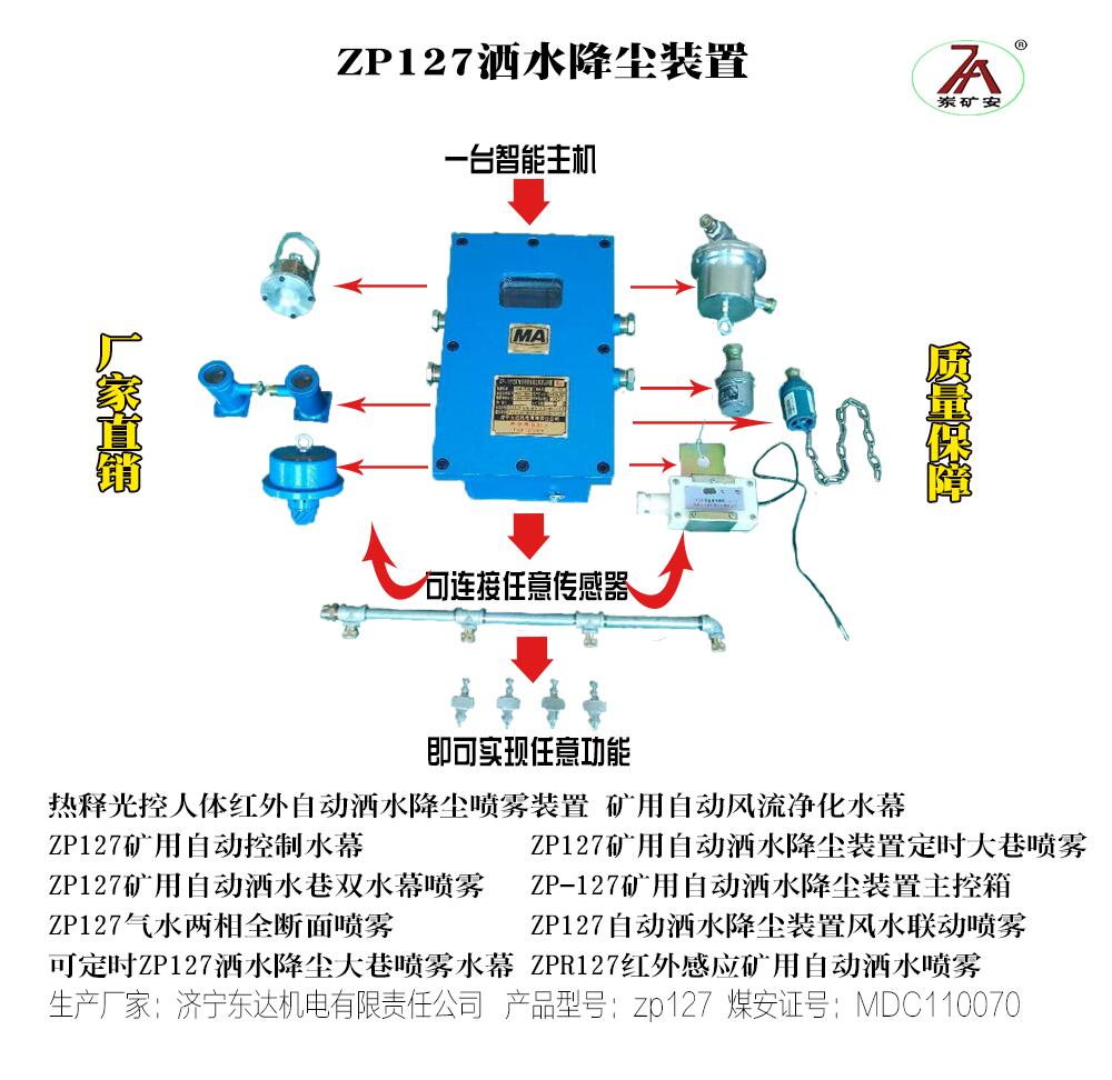 ZP127矿用巷道洒水降尘装置