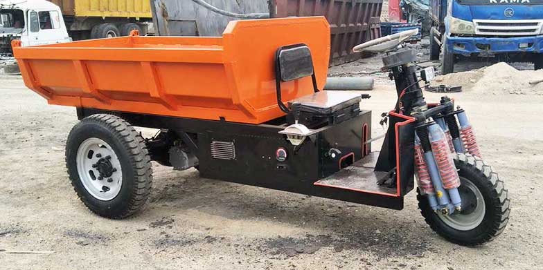 方向盘式矿用电动三轮车