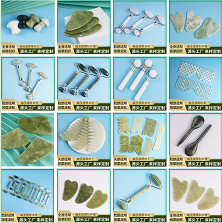 生产加工玉滚轮套装 冰凉圆润脸部按 摩器