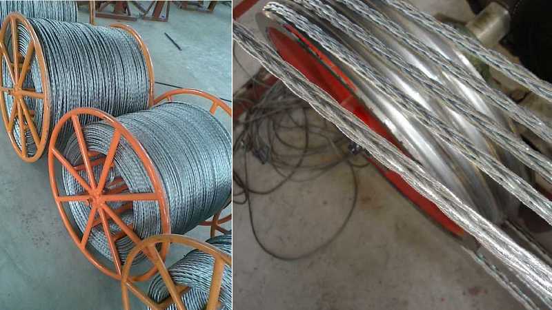 六方十二股无扭力钢丝绳 机动绞磨用防扭钢丝绳